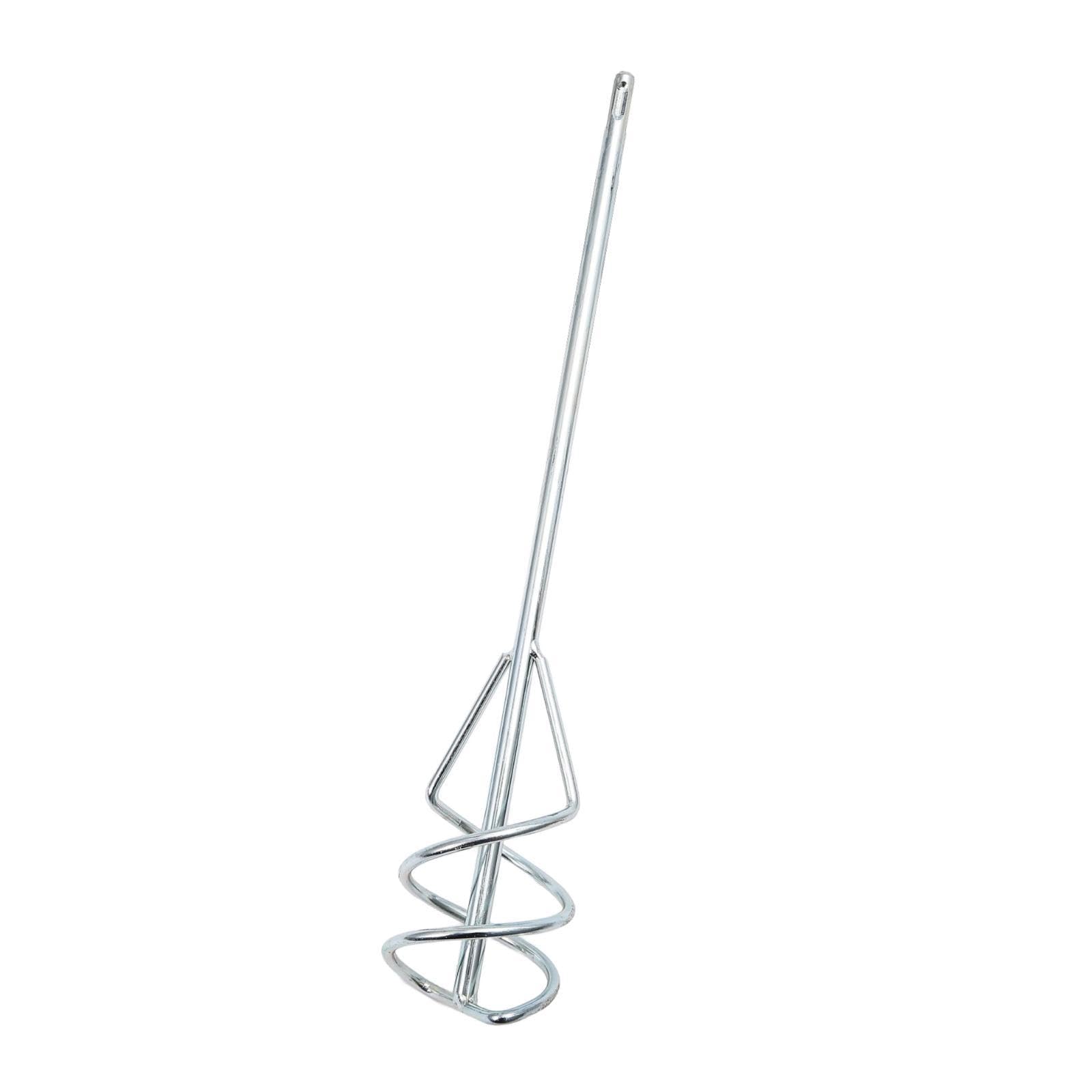 predolo Varilla para mezclar hormigón, varilla agitadora en espiral, resistente al óxido, fácil instalación, mezclador de pintura y yeso para taladro, 8cmx40cm