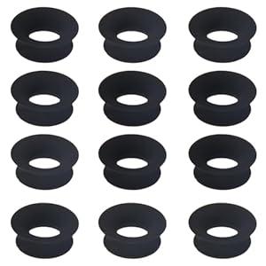 12pcs Bouchons d’Oreille Mute, Silencieux en Silicone Mute Style Pack for Earplugs Pack de Style Muet à Boucle pour le Voyage à la Bibliothèque du Bureau à Domicile (Noir)