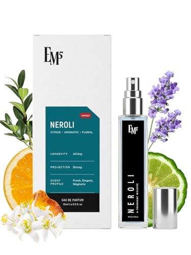 Image of EM5 Neroli Unisex Perfume for Men & Women | Citrus White Floral Aromatic Fragrance | Eau De Parfum Spray | Luxury Gift for Him & Her | 15 ml