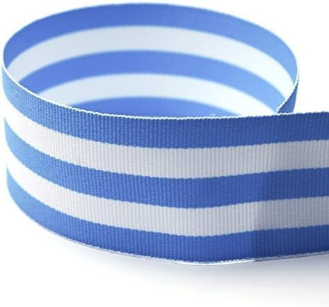 Ruban gros-grain bleu clair et blanc pour décoration de mariage chic