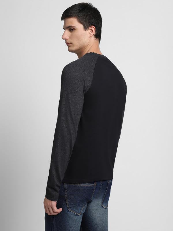 Image of Dennis Lingo Men's Cotton Crew Neck Tshirt, Regular Fit Long Sleeve