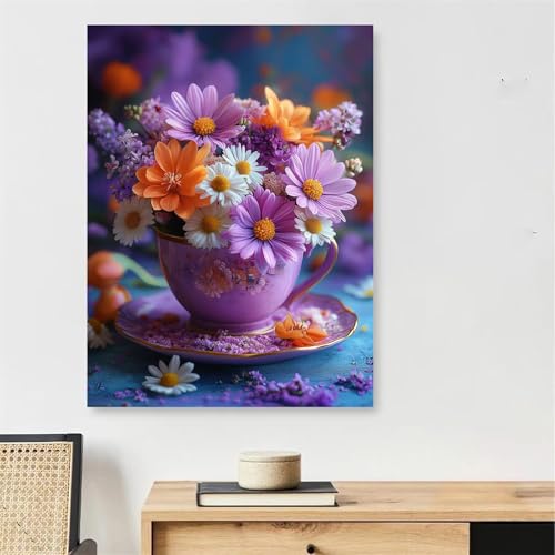 Peinture par numéro adulte marguerite grand format pour peindre sans stress