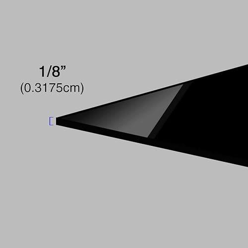 Miniatura 2 de Hoja de acrílico negro de 20 x 12 pulgadas, panel de plexiglás opaco de 18 pulgadas de grosor (0.118 in) para fotografía, manualidades, letreros,