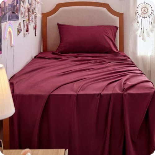 Image of Bedsure PureWoven 100% Rayon Derived from Bamboo, Twin XL Sheets, 3 Pieces