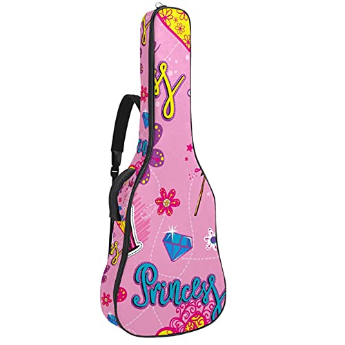 Sac à dos guitare étanche avec fermeture éclair renforcée rose
