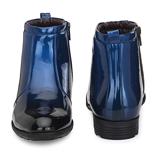 Image of Vellinto Royal Look Shoes for Men ll Casual Shoes for Men ll Patent Leather Zip /Chain Boots for Men