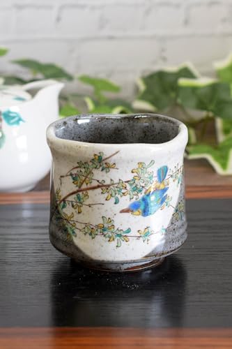 和座の蔵 おしゃれ 九谷焼 湯呑み かわせみ 大きい 湯呑み茶碗 陶器 ブランド 和食器 日本製 誕生日プレゼント 還暦祝い 古希祝い 喜寿祝い 傘寿祝い 米寿祝い ギフト