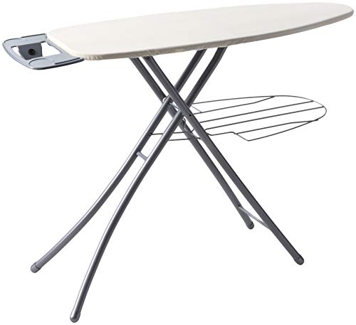 Homz Professional Ironing System, 48.5 x 18.3 x 39.2 Inches, Platinum Leg with Khaki Cover