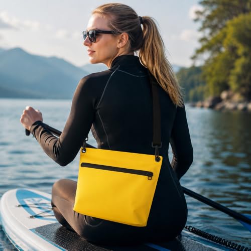 1pc Bolsa Seca para exteriores de material PVC con cremallera para playa, rafting, natación y tracking de río, bandolera cruzada para pecho y hombro miniatura 2