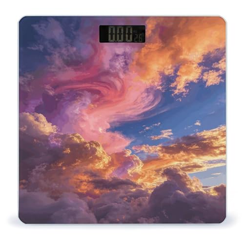 Báscula digital Colorful Clouds para baño capacidad 400lb miniatura 1