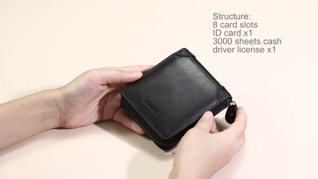 Amazon.com: Mens Genuine Leather Zipper Wallet RFID Secure