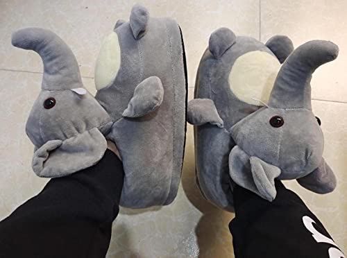 Adult Unisex Winter Warm Plush Animal Slippers,Soft Cozy Animal Styling Design Short Flannel Home Shoes,Animal Shaped Plush Booties,Carpet Slippers,Non-Slip Bedroom Shoes2