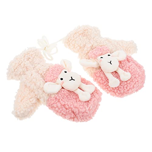 Cute Gloves for Women Plush Gloves Winter Full Cover Mittens Winter Warm Mittens for Girls - Main Image