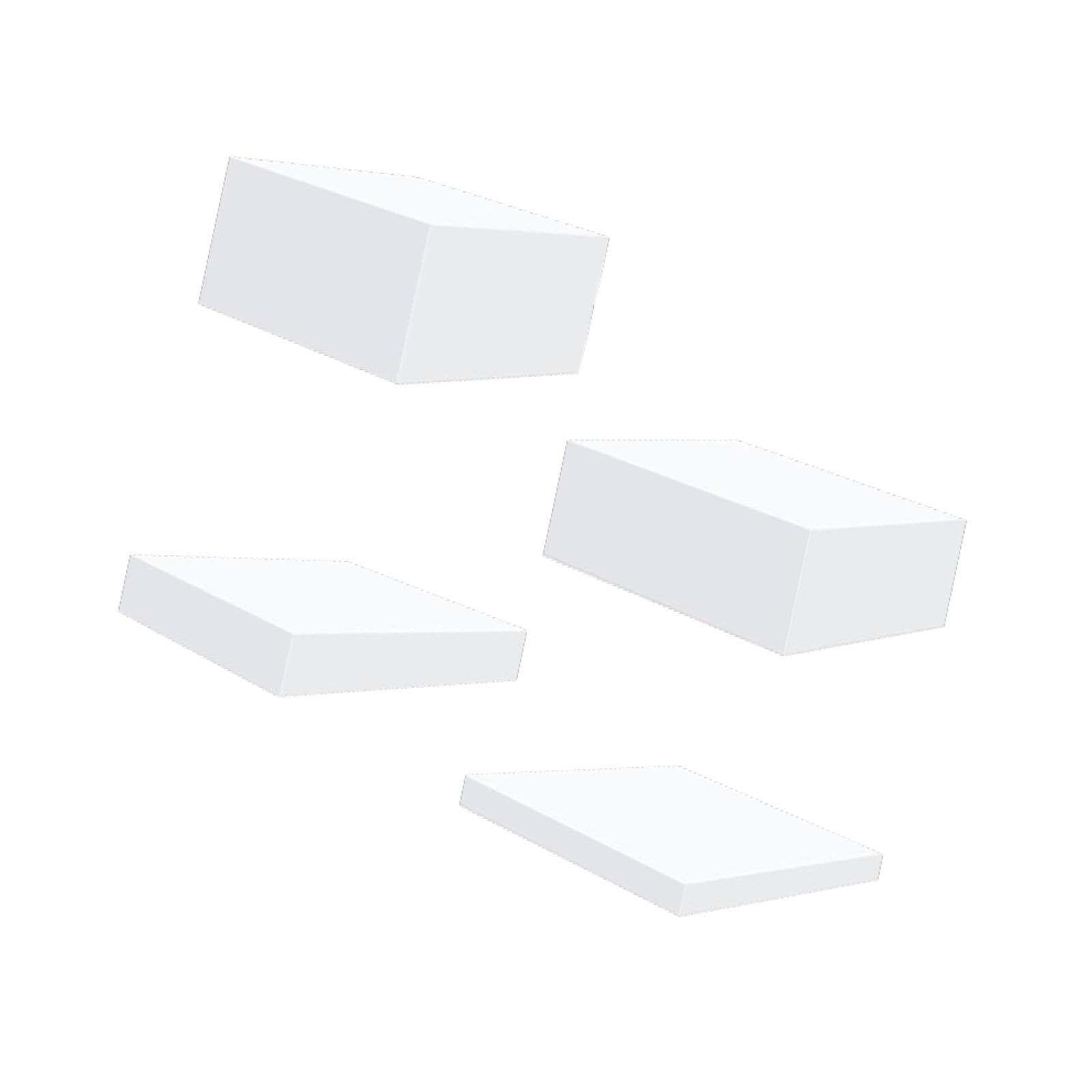 Sharplace 4 Pièces Acrylique Cube Présentoir Riser Alimentaire Riser, 5 Côtés, Présentoir Buffet Riser Nidification Riser pour Aliments À Collectionner Dessert, Blanc L