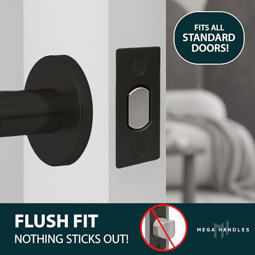 Magnetic Door Latch & Catch, Silent No-Slam, Mega Handles, Square Spindle - image 7