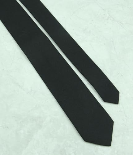 Image of Mens Solid Linen Ties - Slim Pattern Necktie for Men Wedding Groomsmen