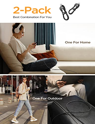 Ainope Usb C Cable 6.6Ft[2-Pack, 60W] Nylon Braided Type C Charging Cable Fast Charge, Type C To Type C Cable Compatible With Ipad Pro/Air/Mini 6 Macbook Air Galaxy Note #TOP6