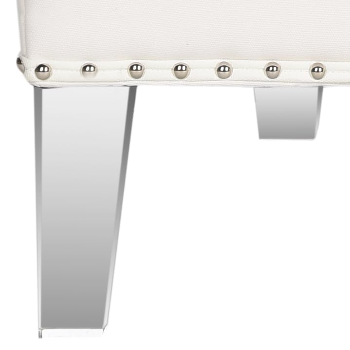 Sillón Plegable Blanco Algodón Estructura Madera miniatura 6