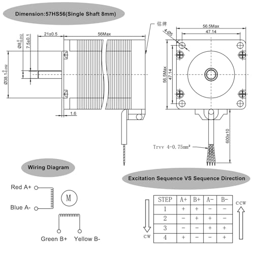 Moteur pas à pas 57HS56 : finis les sauts de pas sur votre machine CNC - 4