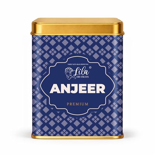 Image of LILA DRY FRUITS Dried Anjeer 275 Grams Afghani Figs Rich in Fiber Calcium Iron Natural Sweet | Dry Fig for Snacking Cooking Healthy Diet Energy Nutritious Fruit Perfect for Gifting