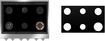 NXG Custom Fit Reusable Burner Liner for General Electric Gas Stovetop Protect Your Stovetop with this Splatter Guard Cover - CGU366P2TS1