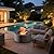 SUNPEAK 30" Round Propane Fire Pit Table - 50K BTU with Lid, Rocks Tank Storage and Cover - Round Gas Fire Pits for Outside Patio - Outdoor Table with Firepit (Grey, 30" Round)