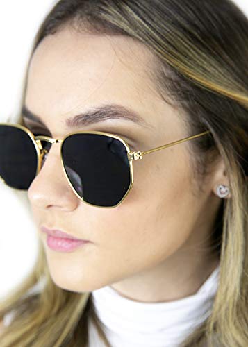 Óculos Hexagonal Feminino Masculino Promoção Retro