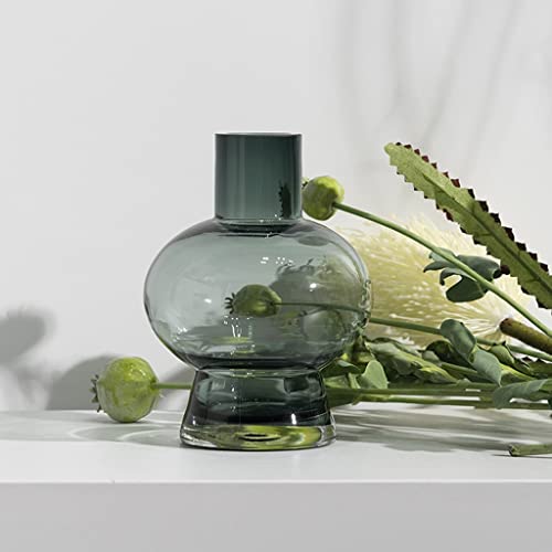 Vase transparent design de 16cm pour décoration magasin