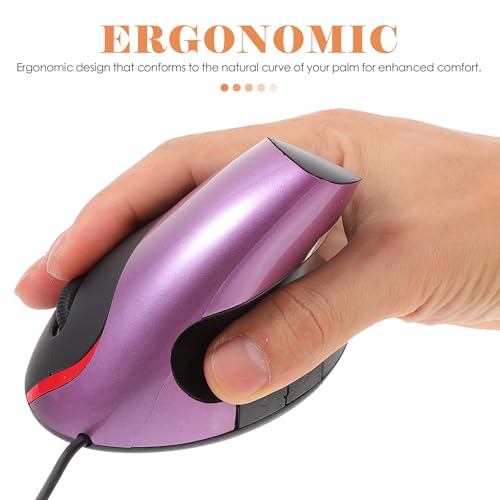 Ratón vertical para oficina con cable USB y diseño ergonómico de 5 botones 3