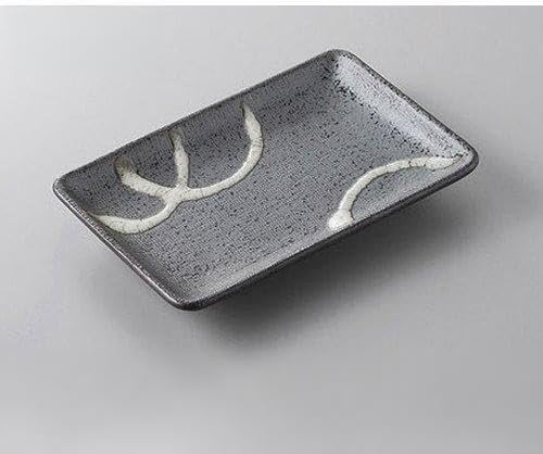 せともの本舗 Set of 10 Pottery Dishes, Tide Flow 6.0 Grilled Dishes [6.7 x 4.5 x 0.9 inches (17 x 11.6 x 2.3 cm)] [Ryotei Ryokan Japanese Tableware, Restaurants, Commercial Utensils, Tableware]
