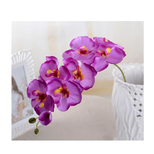 HAOHIZE Phalaenopsis Artificiel, 70 cm, Fleurs d'orchidées artificielles Violettes, Fausses Branches d'orchidées à Longue Tige, orchidées en Soie, Fausses...