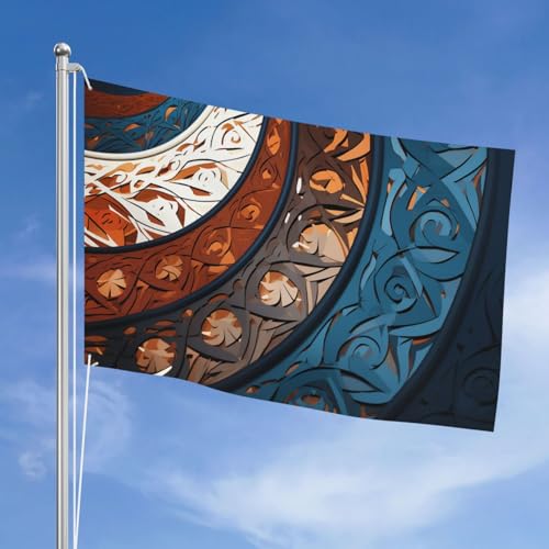 Drapeaux d'extérieur double face contre les décors ternes de balcon - 2