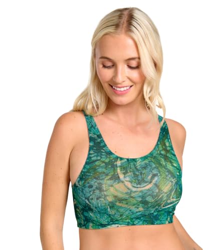 Kiniki Women's Tan Through Cropkini Bikini Top Swimwear - Santorini