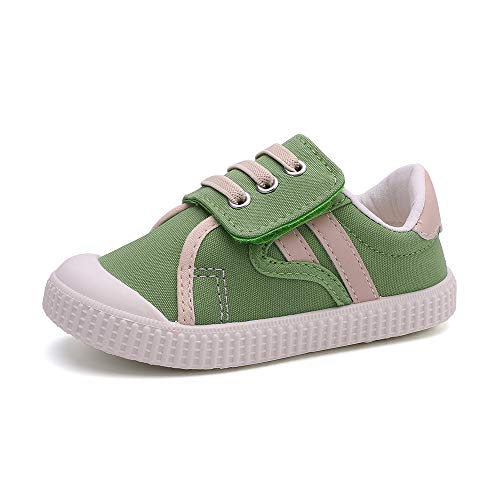 Peggy Piggy Boy'S&Girl'S Canvas Shoes Slip-On Lightweight Sneakers Cute Casual Running Shoes(20305-Grn-29) Green cover