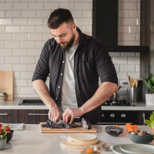 UNIVERSALBLUE Afzuigkap T-vorm, 90 cm, zwart glas en roestvrij staal, voor keuken met aluminium filters, 3 snelheden, gratis verzending en stijging - Afbeelding 5