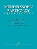 Sämtliche Werke für Violoncello und Klavier (Band 1). Spielpartitur mit Stimme, Sammelband, BÄRENREITER URTEXT