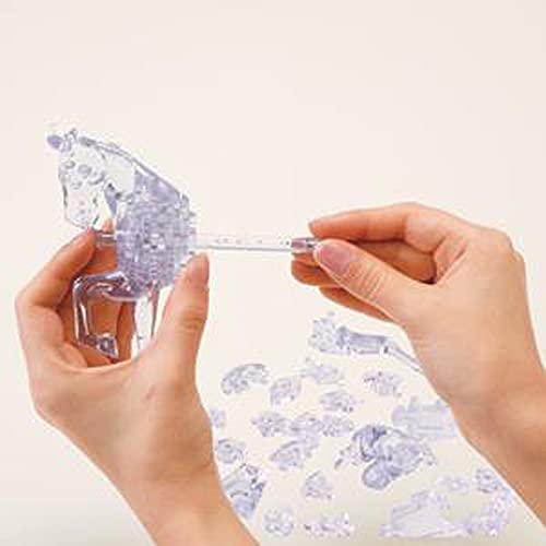 Crystal Puzzle | 3D Pferd | Transparentes Design | 100 Teile | Bausatz für Kinder und Erwachsene | HCM Kinzel