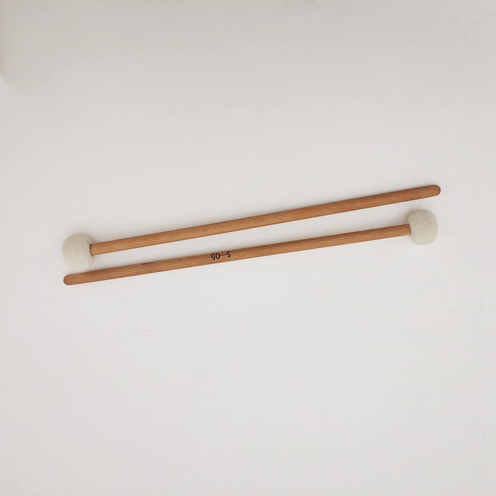Bacchette Per Batteria Con Testa In Feltro - Manico In Legno Naturale, Ideali Per Percussioni E Studio - Foto 4