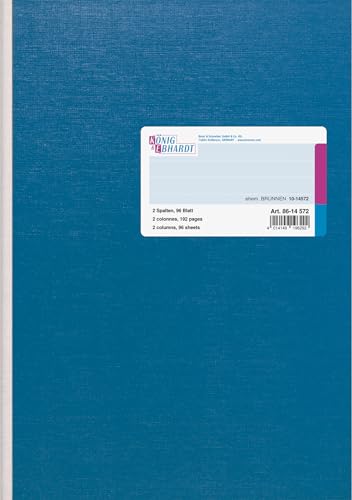 König & Ebhardt König und Ebhardt König & Ebhardt 8614572 Geschäftsbuch, A4, 2 Spalten, blau