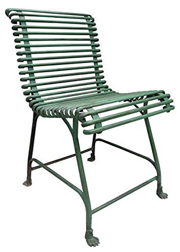 Casa Padrino Gartenstuhl aus Schmiedeeisen mit Krallenfüßen 44 cm x 50 cm - Luxus Gartenmöbel, Farbe:rost