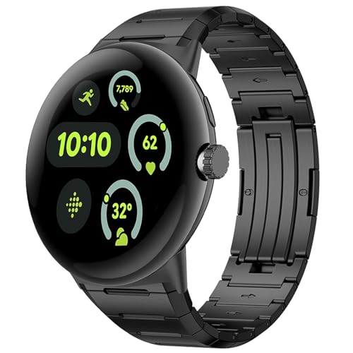 [PONATTENO] xg݊For Google Pixel Watch 3p oh45mmxg XeX| ߍHt  Pixel Watch 3 p݌v ւxg rWlX ȒPt (ubN)