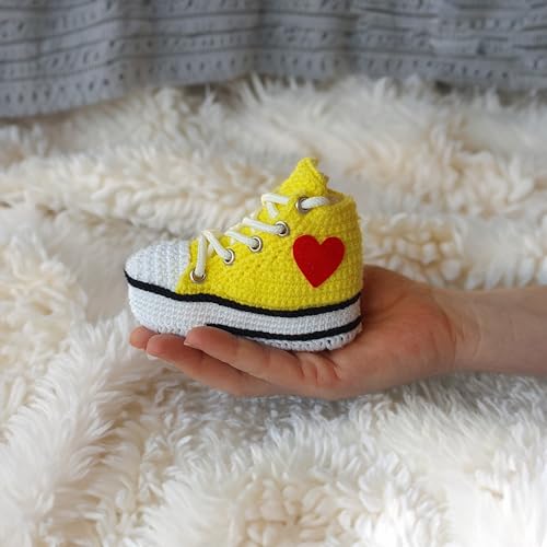 Neon Crochet Baby Sneaker Booties, Personalized Baby Shower Gift for Newborn, New Mom and Parents Gender Neutral Custom Gift, Organic Newborn Socks4