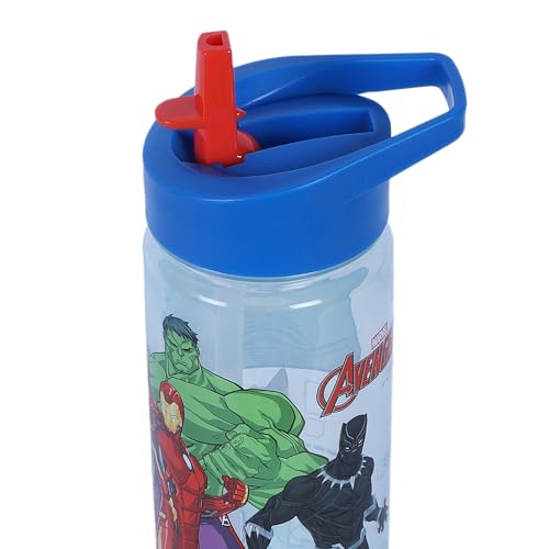 Image of Gluman Water Bottle for Kids | Disney Avenger Ninos 700 ml Water Bottle with Flip-Top Closure | Kids Sipper School Water Bottle | Picnic Bottle | Food Grade | School Bottle for Boys | Leakproof