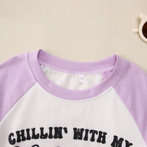 MODNTOGA Boys Girls Easter Outfit Bunny Graphic T-Shirt Chillin' with My Peeps Letter Print Short Sleeve Tee Tops3