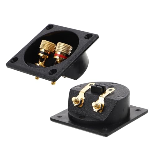 HAPINARY 2Pcs Speaker Box Terminal Cups Durable Audio Junction Box Connectors Easy Installation for Subwoofer and Car Audio Systems Compatibility