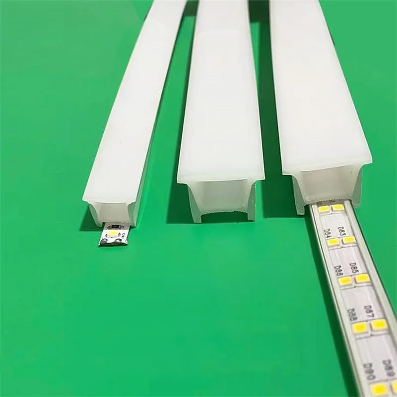 Silicone LED Channel System, 5/10m/pcs Through Free White DIY LED Neon Rope Light Waterproof Tube LED Light Strip Silicone Cover Plate for Indoor Outdoor Ambient Decor (M1510, 5 M)