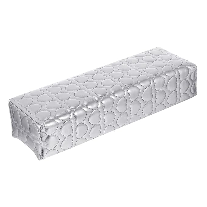 URBAN BOX Hand Rest Nail Pillow for Nails, Washable PU Leather Nail Armrest Detachable Manicure Hand Pillow Cushion Nail Art Accessories Tool for Nails Tech (Square Shape) (Silver)-image-27