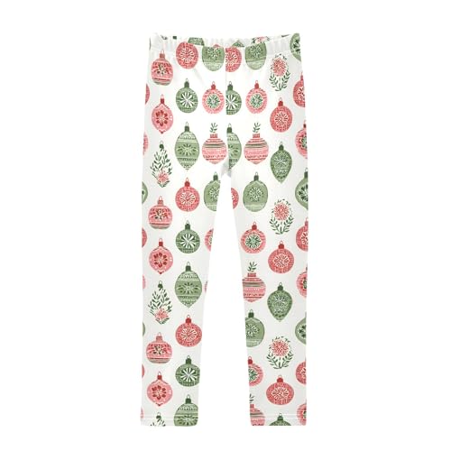 Girls' Athletic Leggings Ankle Length Yoga Dance Pants Kids Teen 4T Christmas Decoration