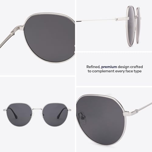 Image of Vincent Chase By Lenskart | Full Rim Round |Polarized Stylish Sunglasses | 100% UV Protected | For Men & Women