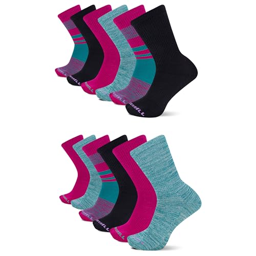 Image of Merrell Unisex Adult Men's and Women's Cushioned Midweight Ankle Socks - 4, 8, 12 Pairs - Moisture Wicking